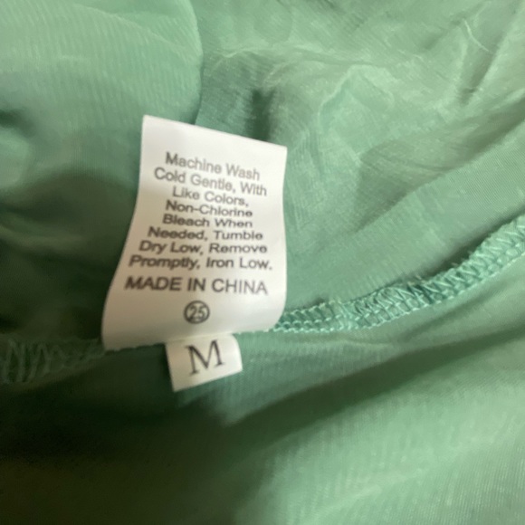 ANNA-KACI Frilled Ruffle Off The Shoulder Sage Green Maxi Dress. Sz: Medium - Picture 11 of 16